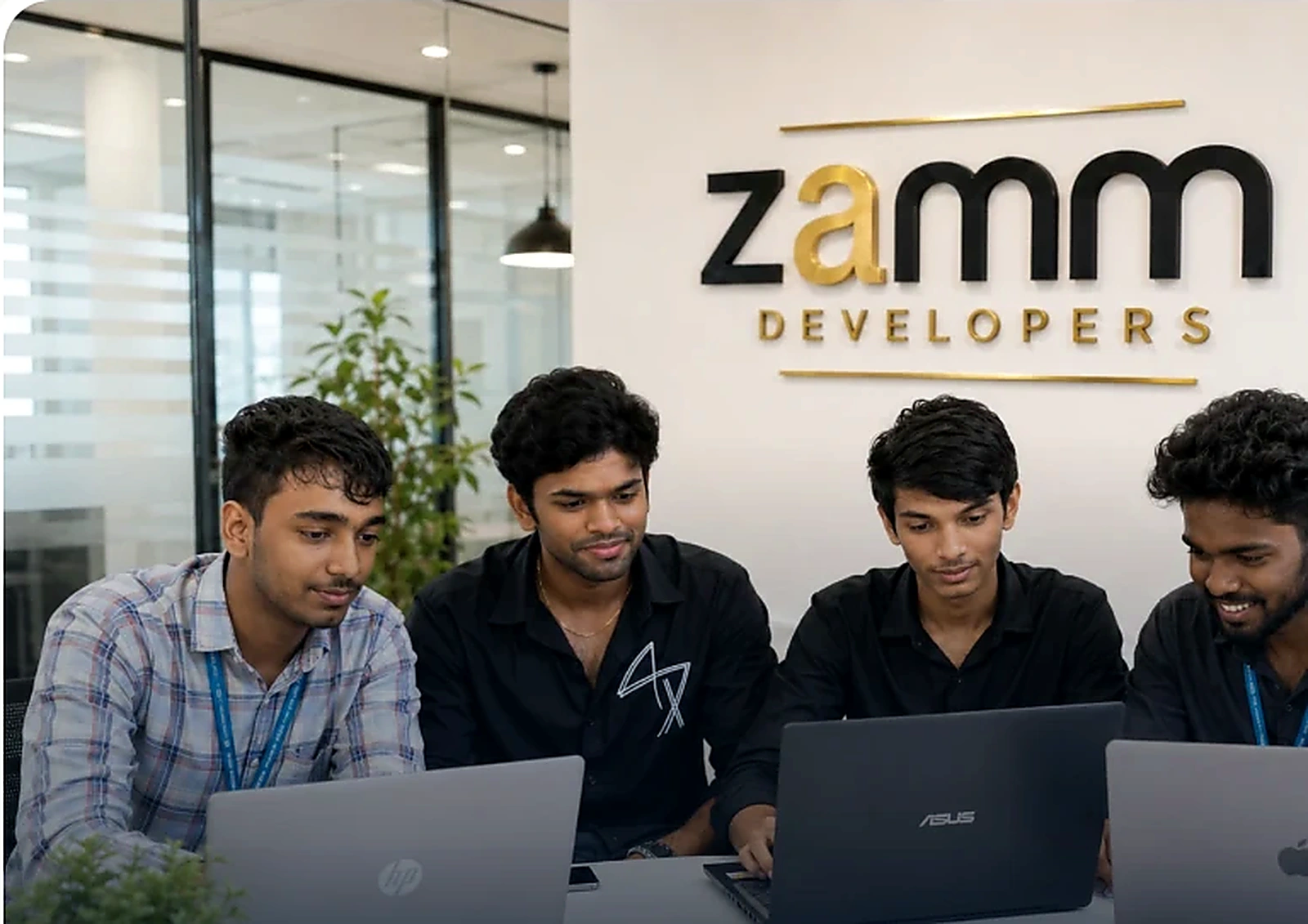 Zamm Devolopers team collaborating on website development projects
